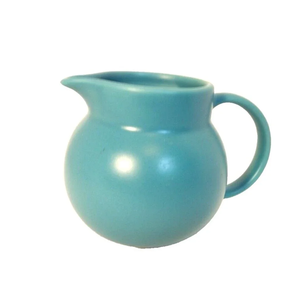 Corelle Coordinates Stoneware Pitcher/Vase Turquoise Blue 2.5